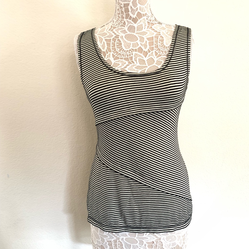 Max Studio Black And White Striped Top
